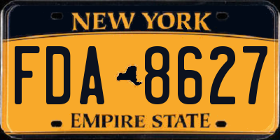 NY license plate FDA8627