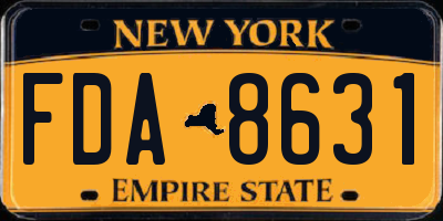 NY license plate FDA8631