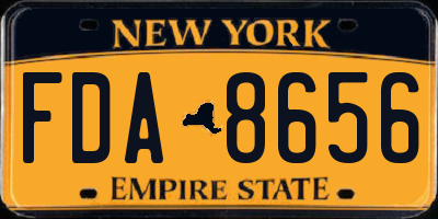 NY license plate FDA8656