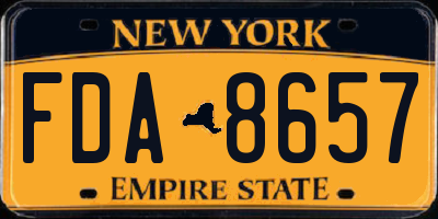 NY license plate FDA8657