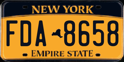 NY license plate FDA8658