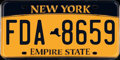 NY license plate FDA8659