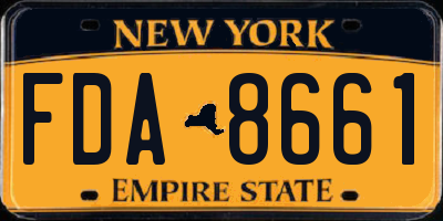 NY license plate FDA8661