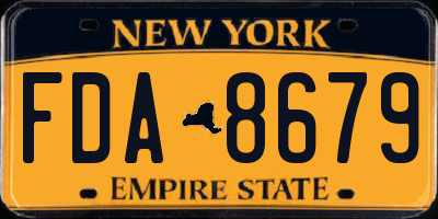 NY license plate FDA8679