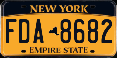 NY license plate FDA8682