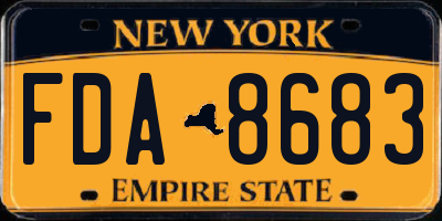 NY license plate FDA8683