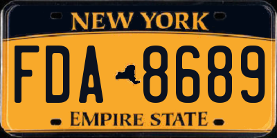 NY license plate FDA8689