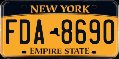 NY license plate FDA8690
