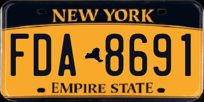 NY license plate FDA8691