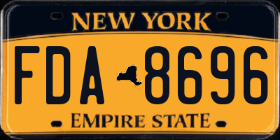 NY license plate FDA8696