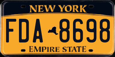 NY license plate FDA8698
