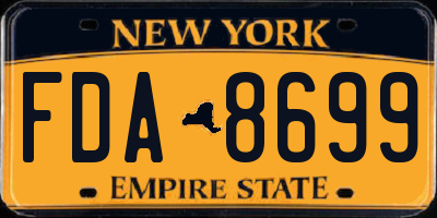 NY license plate FDA8699