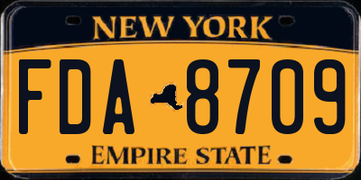 NY license plate FDA8709