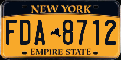 NY license plate FDA8712
