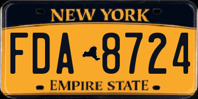 NY license plate FDA8724