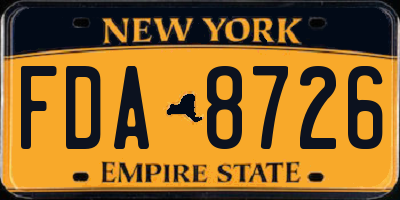 NY license plate FDA8726