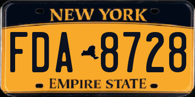 NY license plate FDA8728