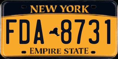 NY license plate FDA8731
