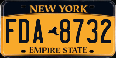 NY license plate FDA8732