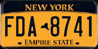 NY license plate FDA8741