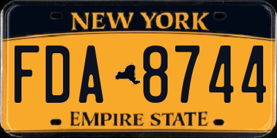 NY license plate FDA8744