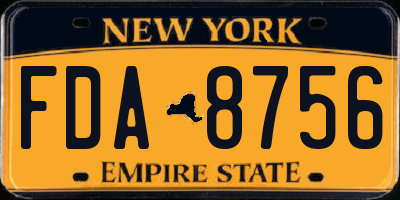 NY license plate FDA8756
