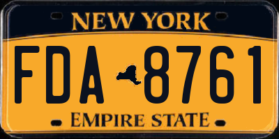 NY license plate FDA8761