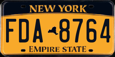 NY license plate FDA8764