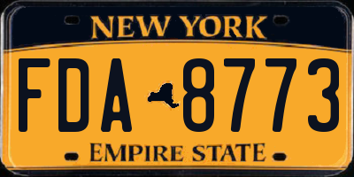 NY license plate FDA8773