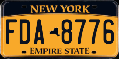 NY license plate FDA8776