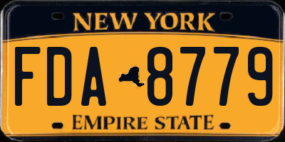 NY license plate FDA8779