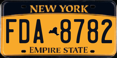 NY license plate FDA8782