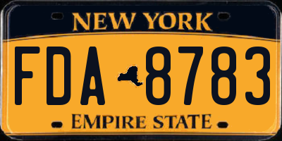 NY license plate FDA8783