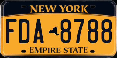 NY license plate FDA8788