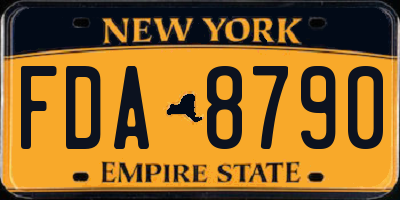 NY license plate FDA8790