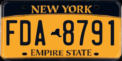 NY license plate FDA8791