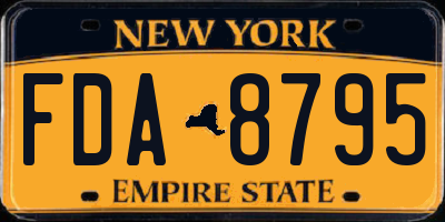 NY license plate FDA8795