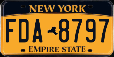 NY license plate FDA8797