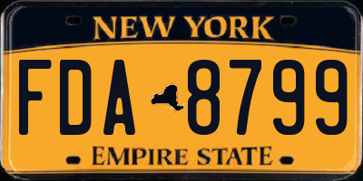 NY license plate FDA8799