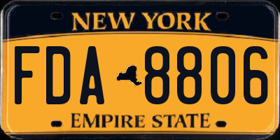 NY license plate FDA8806