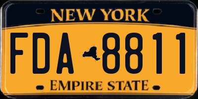NY license plate FDA8811