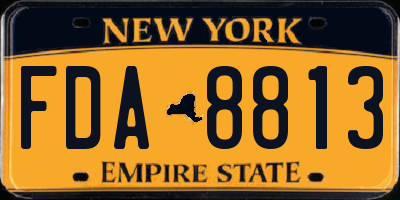 NY license plate FDA8813