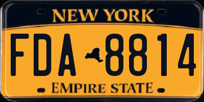 NY license plate FDA8814