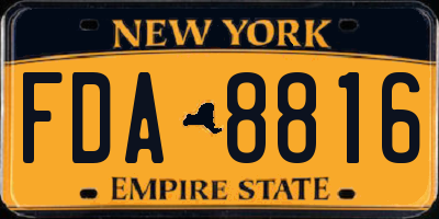 NY license plate FDA8816