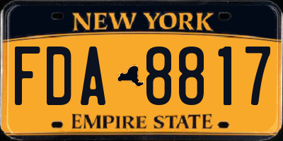 NY license plate FDA8817