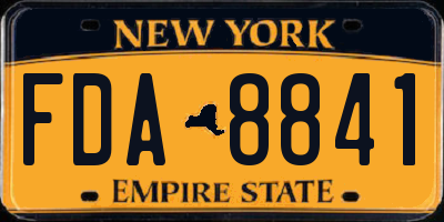 NY license plate FDA8841