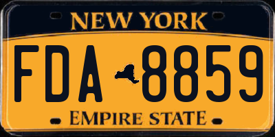 NY license plate FDA8859