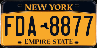 NY license plate FDA8877