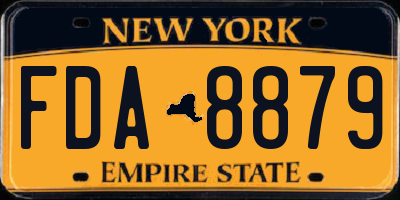 NY license plate FDA8879