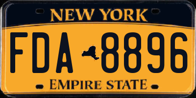 NY license plate FDA8896